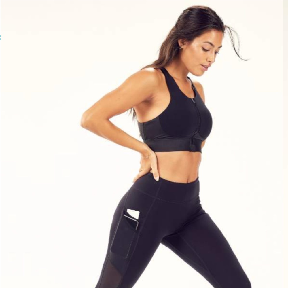 Fabletics Zippered Down Sports Bra
